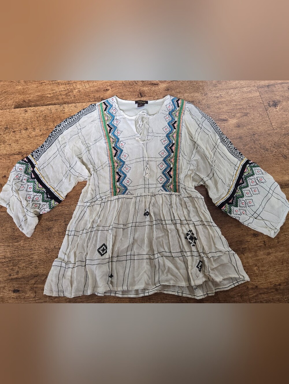 Bohemian embroidered top